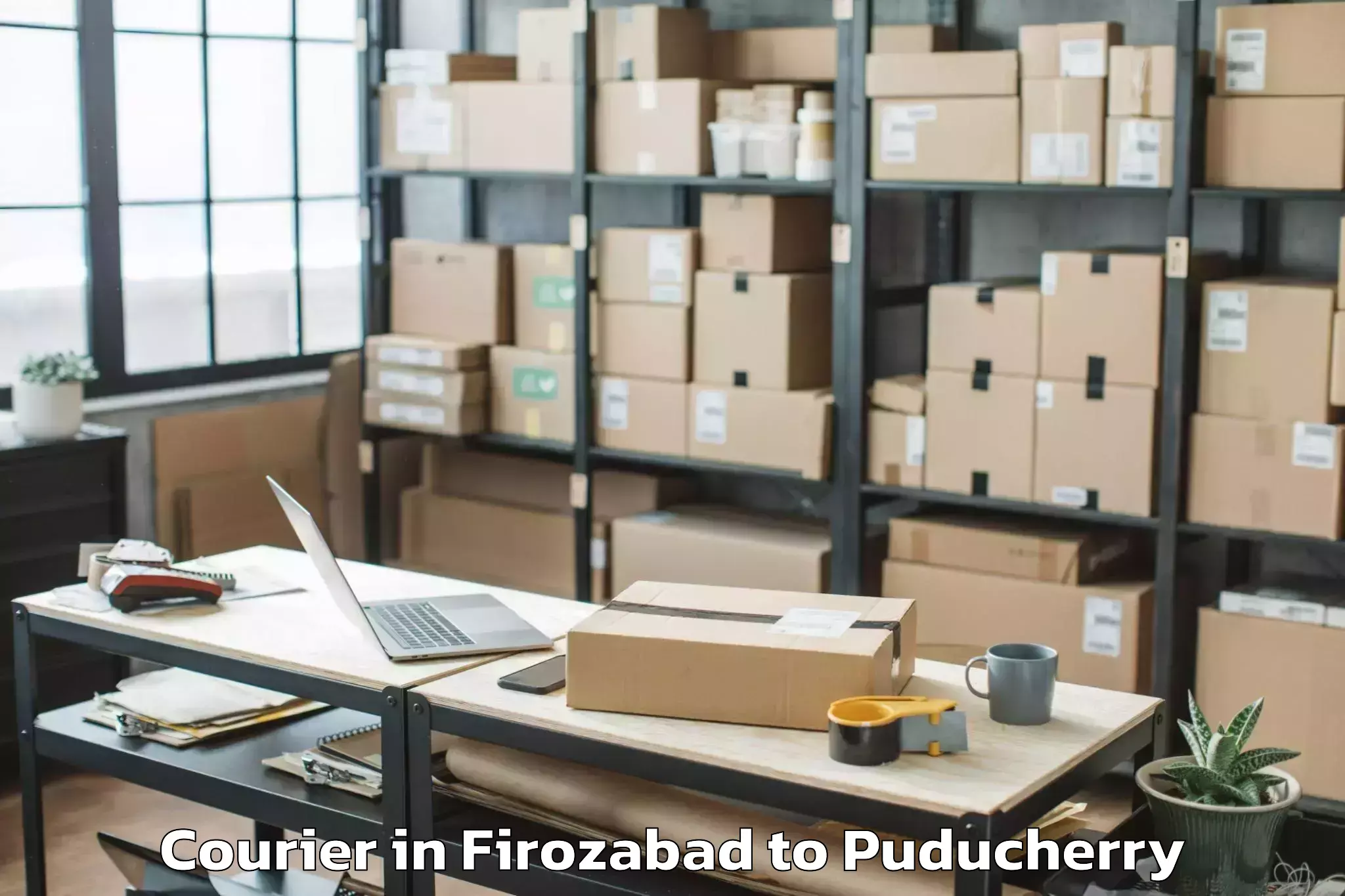 Book Firozabad to Thirunallar Courier